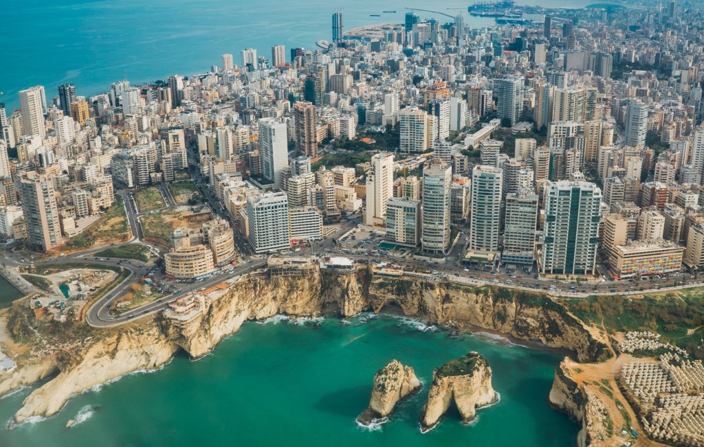 An aerial view of Beirut, Lebanon. Photo: Piotr Chrobot